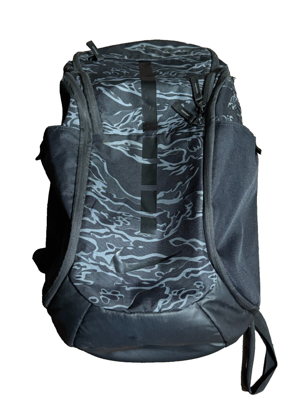 Nike Hoops Elite Pro 38L Basketball Backpack Tiger Camo Black Grey BA5555-011 - Picture 2 of 14